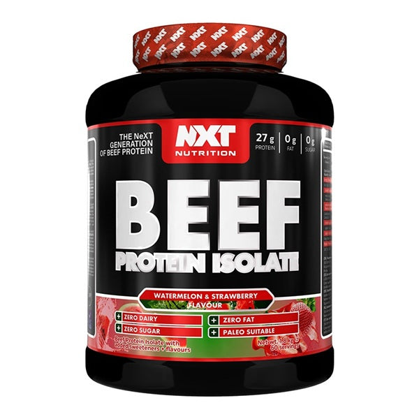 NXT Nutrition Beef Protein Isolate Watermelon & Strawberry Flavour 1.8 kg | Beef Protein NXT Nutrition Beef Protein Isolate Watermelon & Strawberry Flavour 1.8 kg | Beef Protein