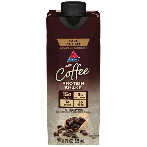 Atkins Coffee Café Lait Shake 325 ml | RTD Atkins Coffee Café Lait Shake 325 ml | RTD