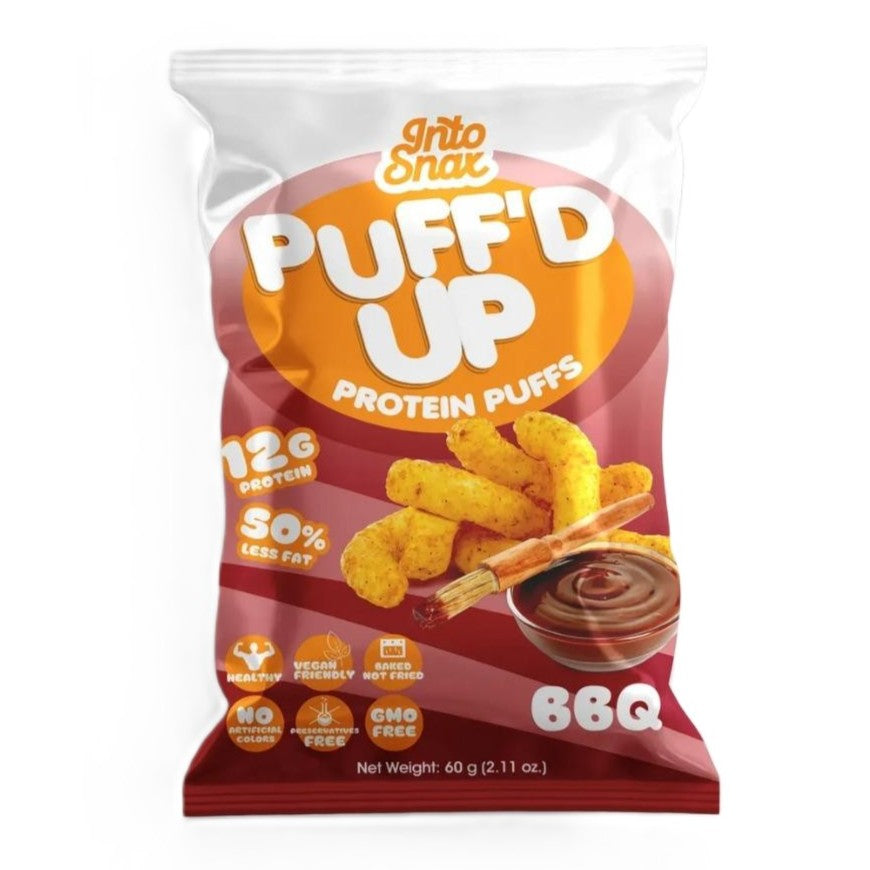 Into Snax Puff'D Up Protein Puffs BBQ 60G | Chips