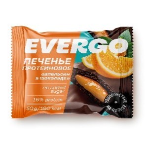 Evergo Protein Cookies Glazed With Orange Flavor Filling 50G | Cookies