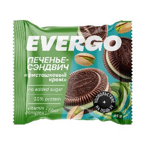 Evergo Protein Sandwich Cookies With Pistachio Filling 45G | Cookies