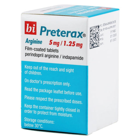 Buy Bi Preterax Arginine Tablet 5/1.25 Mg 30 PC Online - Kulud Pharmacy