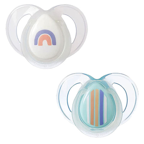 Tommee Tippee Night Time Soother 6-18M (Pack Of 2) - Rainbow