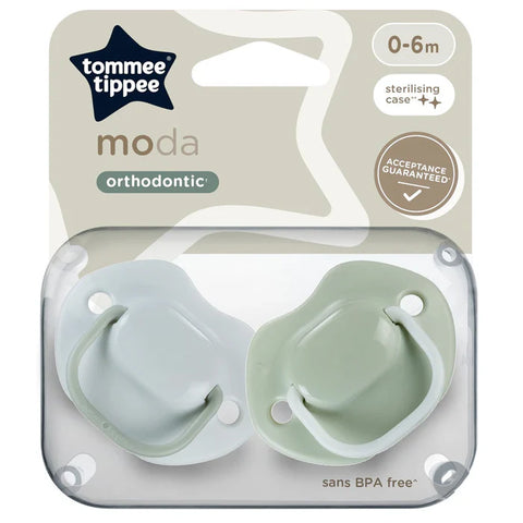 Tommee Tippee Moda Soother Pack Of 2 (0-6m) - Turquoise