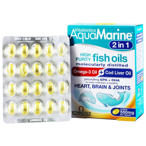 Buy Aquamarine 2 In 1 Soft Gelattin Capsule 60 PC Online - Kulud Pharmacy
