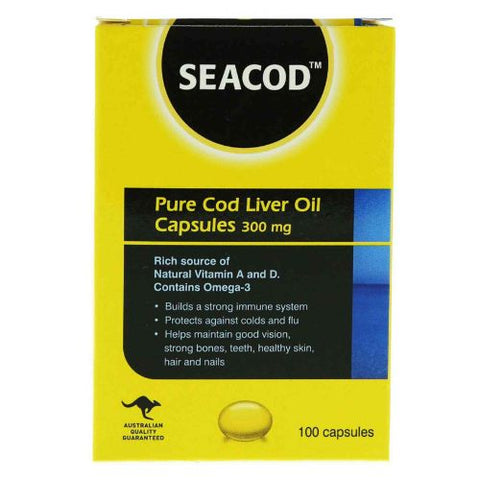 Buy Seacod Cod Liver Soft Gelattin Capsule 300 Mg 100 PC Online - Kulud Pharmacy