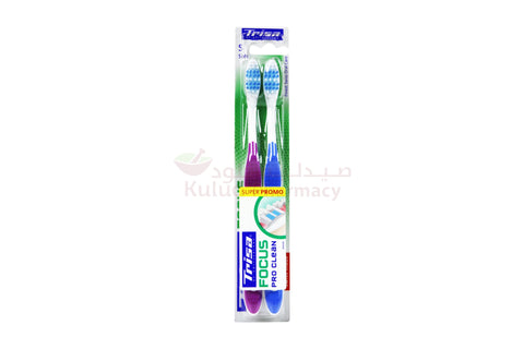 Buy Trisa Focus Soft Toothbrush 2 PC Online - Kulud Pharmacy