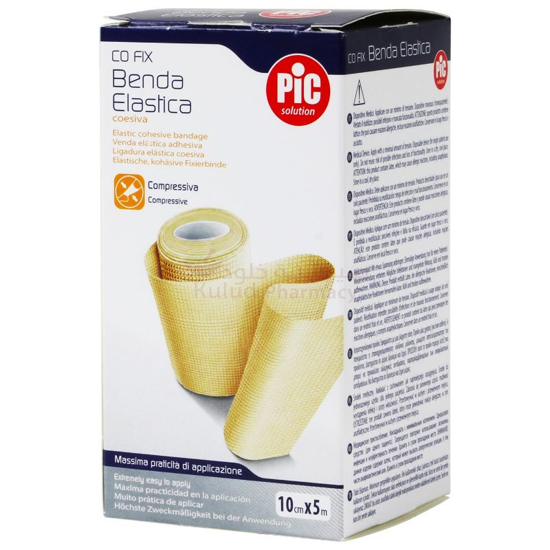 Pic Elastic Co Fix (10 X 5M) Bandage 1 PC | Cotton Gauze Bandages Pic Elastic Co Fix (10 X 5M) Bandage 1 PC | Cotton Gauze Bandages