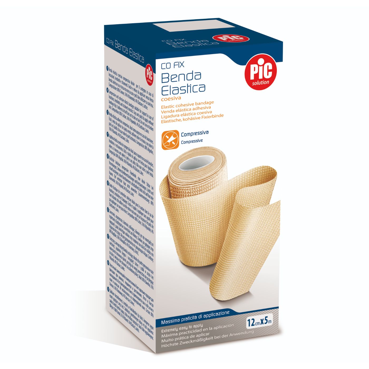 Pic Elastic Co Fix (12 X 5M) Bandage 1 PC | Cotton Gauze Bandages Pic Elastic Co Fix (12 X 5M) Bandage 1 PC | Cotton Gauze Bandages