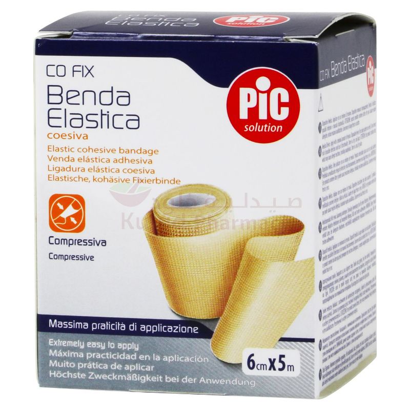 Pic Elastic Co Fix (6 X 5M) Bandage 1 PC | Cotton Gauze Bandages Pic Elastic Co Fix (6 X 5M) Bandage 1 PC | Cotton Gauze Bandages