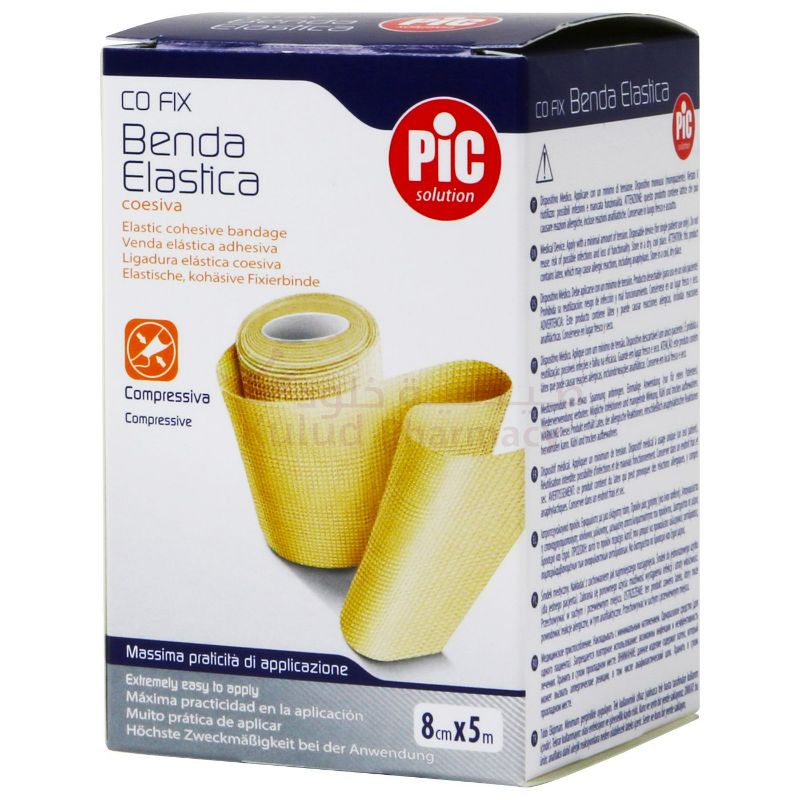 Pic Elastic Co Fix (8 X 5M) Bandage 1 PC | Cotton Gauze Bandages Pic Elastic Co Fix (8 X 5M) Bandage 1 PC | Cotton Gauze Bandages