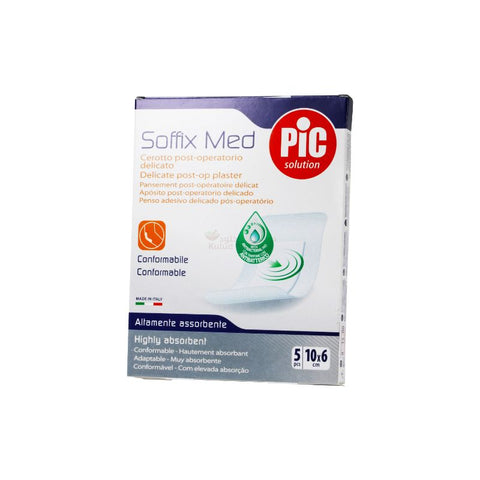 Buy Pic Soffix Med Plaster 10X6Cm Plaster 5 PC Online - Kulud Pharmacy