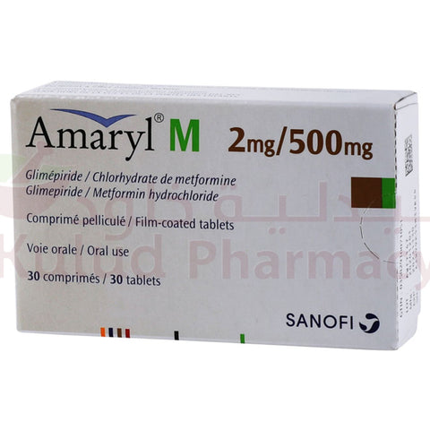 Buy Amaryl M Tablet 2/500Mg 30 PC Online - Kulud Pharmacy