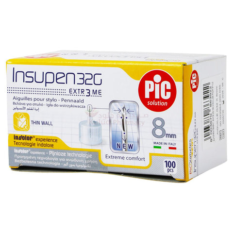 Buy Pic Insupen Pen G 32 X 8 Mm Needle 100 PC Online - Kulud Pharmacy