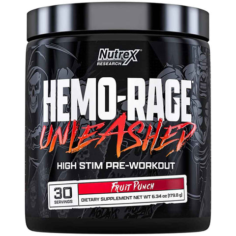 Nutrex Research Hemo-Rage Unleashed Fruit Punch, 30 Servings