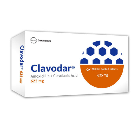 Buy Clavodar Tablet 500/125 Mg 20 PC Online - Kulud Pharmacy