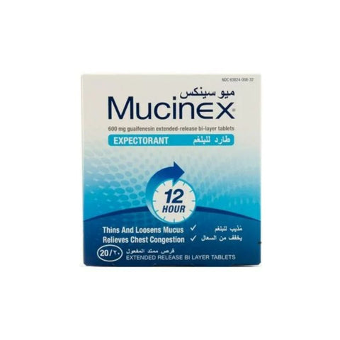 Buy Mucinex Tablet 20 Tab Online - Kulud Pharmacy