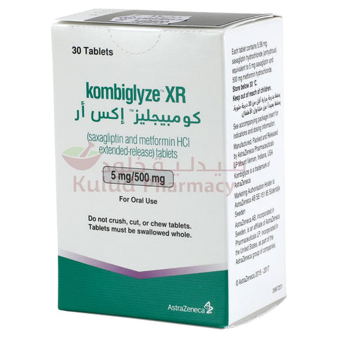 Buy Kombiglyze Xr Tablet 5/500 Mg 30 PC Online - Kulud Pharmacy