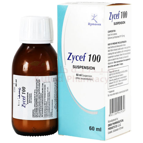 Buy Zycef Suspension 100 Mg 60 ML Online - Kulud Pharmacy