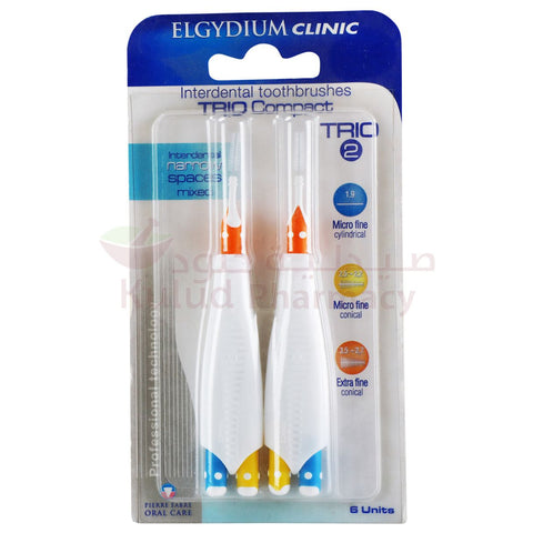 Buy Elgydium Clinic Narrow Mixed Interdental Brush 2 PC Online - Kulud Pharmacy