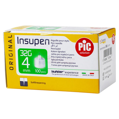 Buy Pic Insupen Pen G 32 X 4 Mm Needle 100 PC Online - Kulud Pharmacy