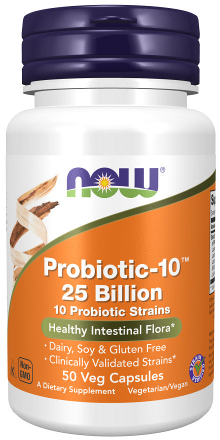 Now Probiotic-10 25 Billion 50 Veg Capsules