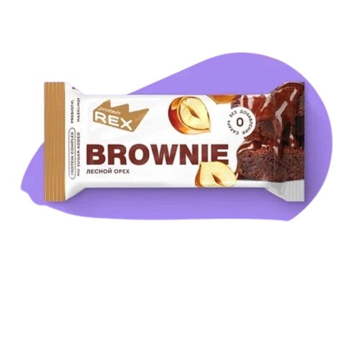 Rex Protein Cake Brownie Hazelnut, 50 G | Protein Snacks Rex Protein Cake Brownie Hazelnut, 50 G | Protein Snacks