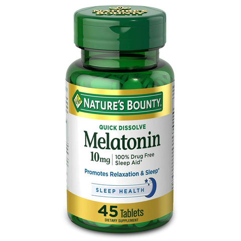 Buy Nature'S Bounty Melatonin 10Mg Tab 45`S 45TAB Online - Kulud Pharmacy