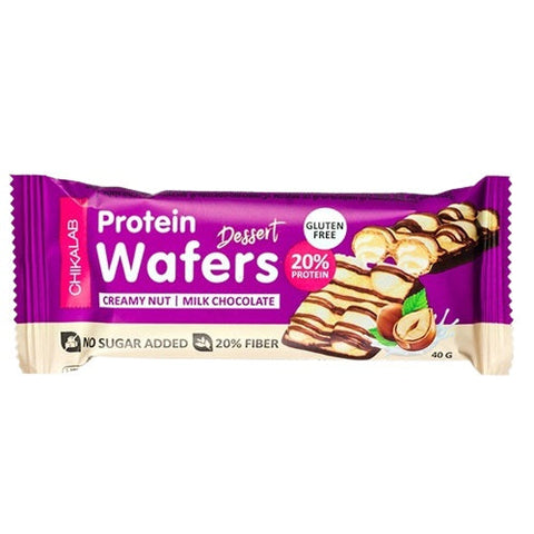 Chikalab protein Wafers Dessert Creamy Nut Milk Chocolate 40g