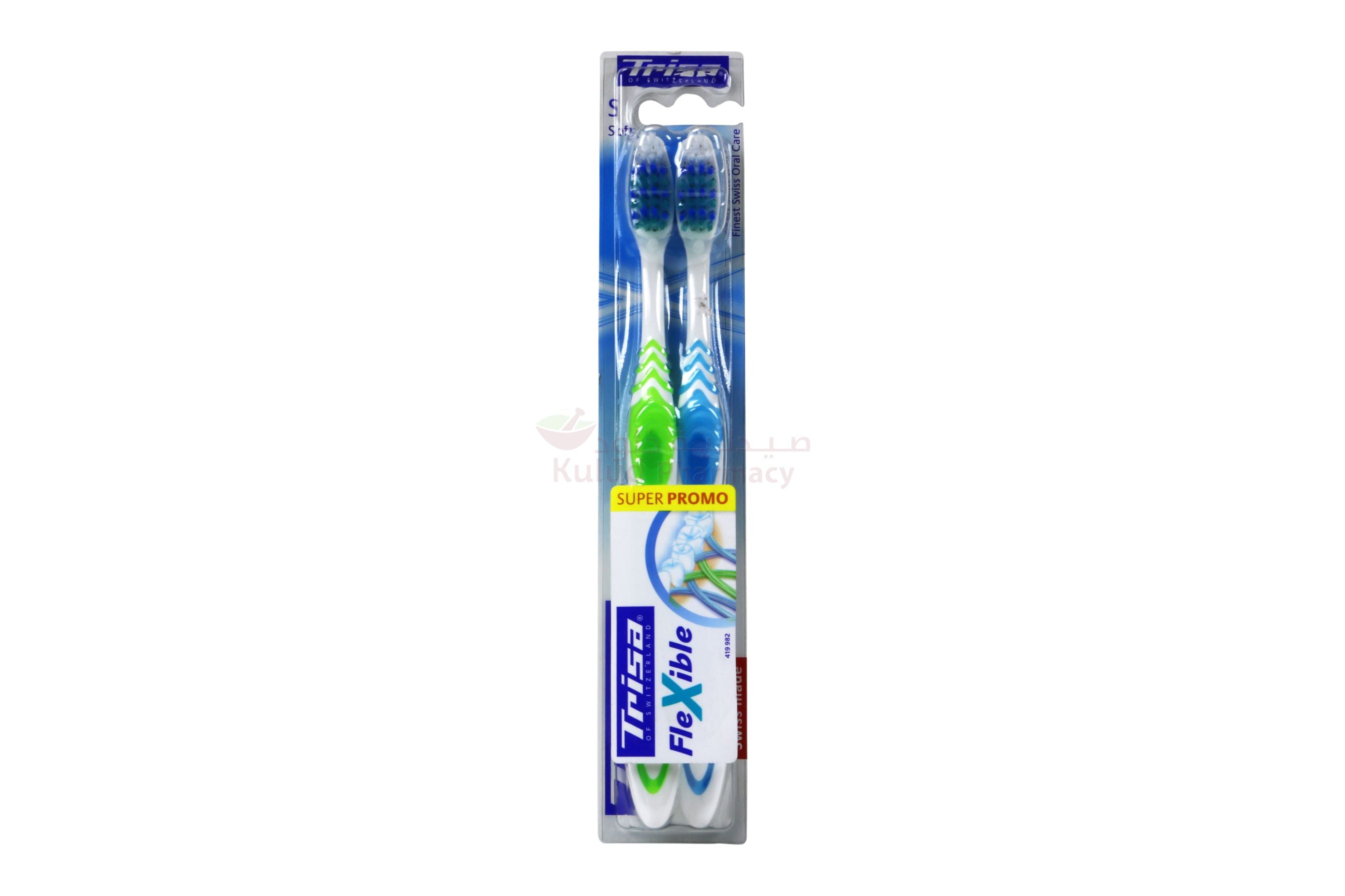 Trisa Flexible Soft Toothbrush 2 PC | Toothbrushes Trisa Flexible Soft Toothbrush 2 PC | Toothbrushes