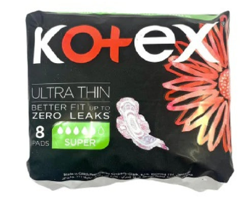 Buy Kotex Ultrathin Super+Wings Pad 8 PC Online - Kulud Pharmacy