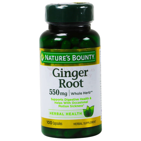 Buy Natures Bounty Ginger Root Capsule 550 Mg 100 CAP Online - Kulud Pharmacy