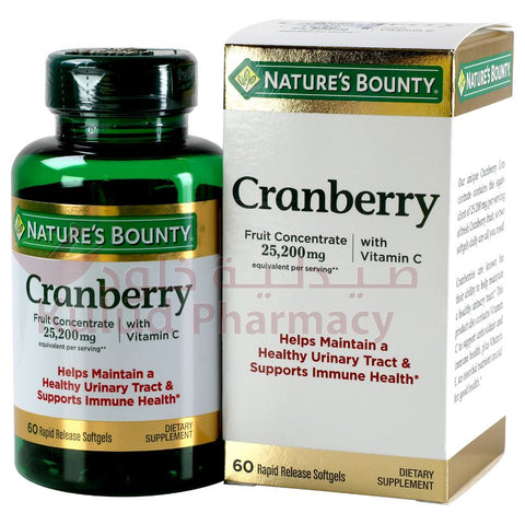 Buy Natures Bounty Cranberry With Vit C Capsule 60 CAP Online - Kulud Pharmacy