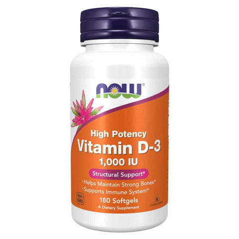 Now Vitamin D-3 1,000 Iu 180 Softgels