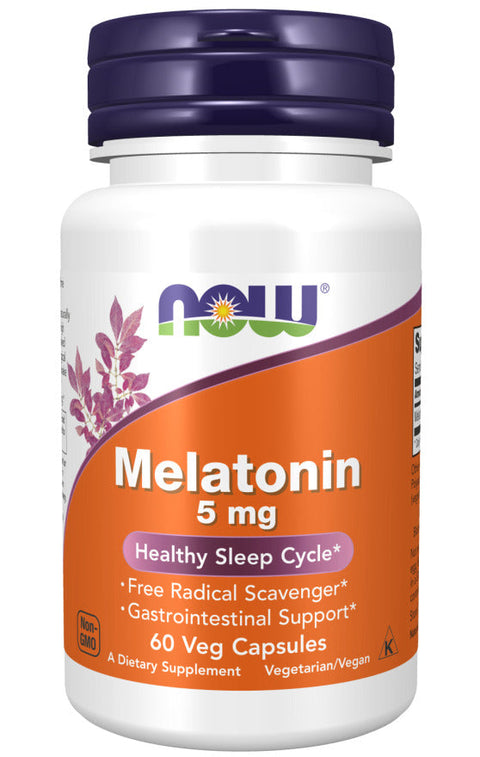 Now Melatonin 5 Mg 60 Veg Capsules