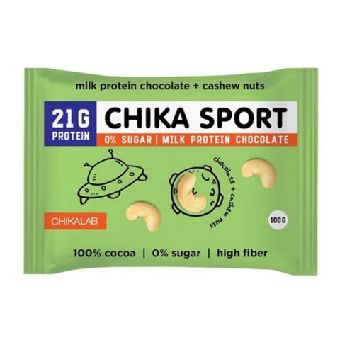 Chikalab protein Milk Chocolate - Milk With Cashew Nuts 100G