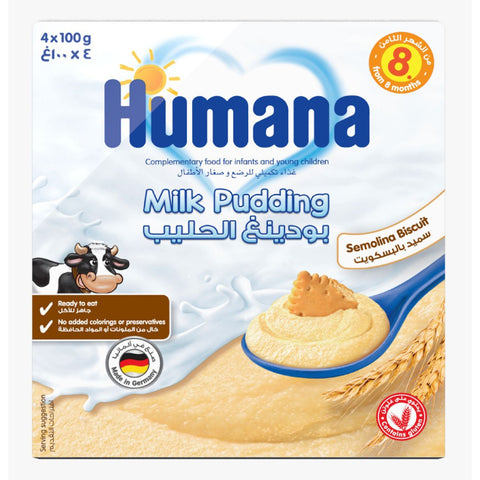 Buy Humana Semolina Dessert Biscuit Pudding 4 PC Online - Kulud Pharmacy