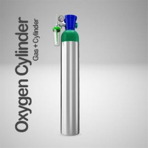 Buy Alu Regulator With Humidifier, Accessories & Bag Oxygen Cylinder 3100 ML Online - Kulud Pharmacy