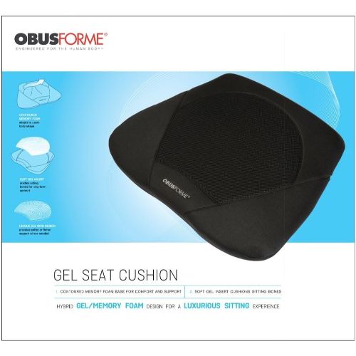 Obusforme Gel Seat Pillow 1 PC | Back Rest & Cushions Obusforme Gel Seat Pillow 1 PC | Back Rest & Cushions