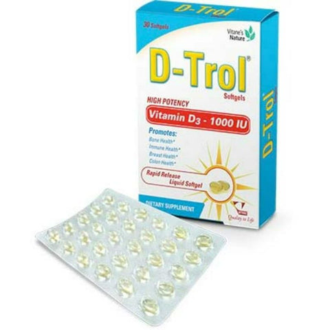 Buy Vitanes Nature D Trol Soft Gelattin Capsule 1000 I.U 30 PC Online - Kulud Pharmacy