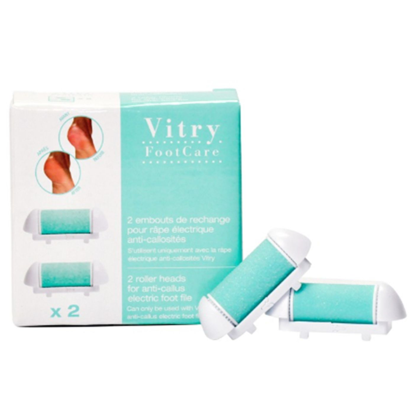 Vitry Two Roller Heads Refill For Rasp (Asia) Foot File 1 PC | Foot Care Vitry Two Roller Heads Refill For Rasp (Asia) Foot File 1 PC | Foot Care