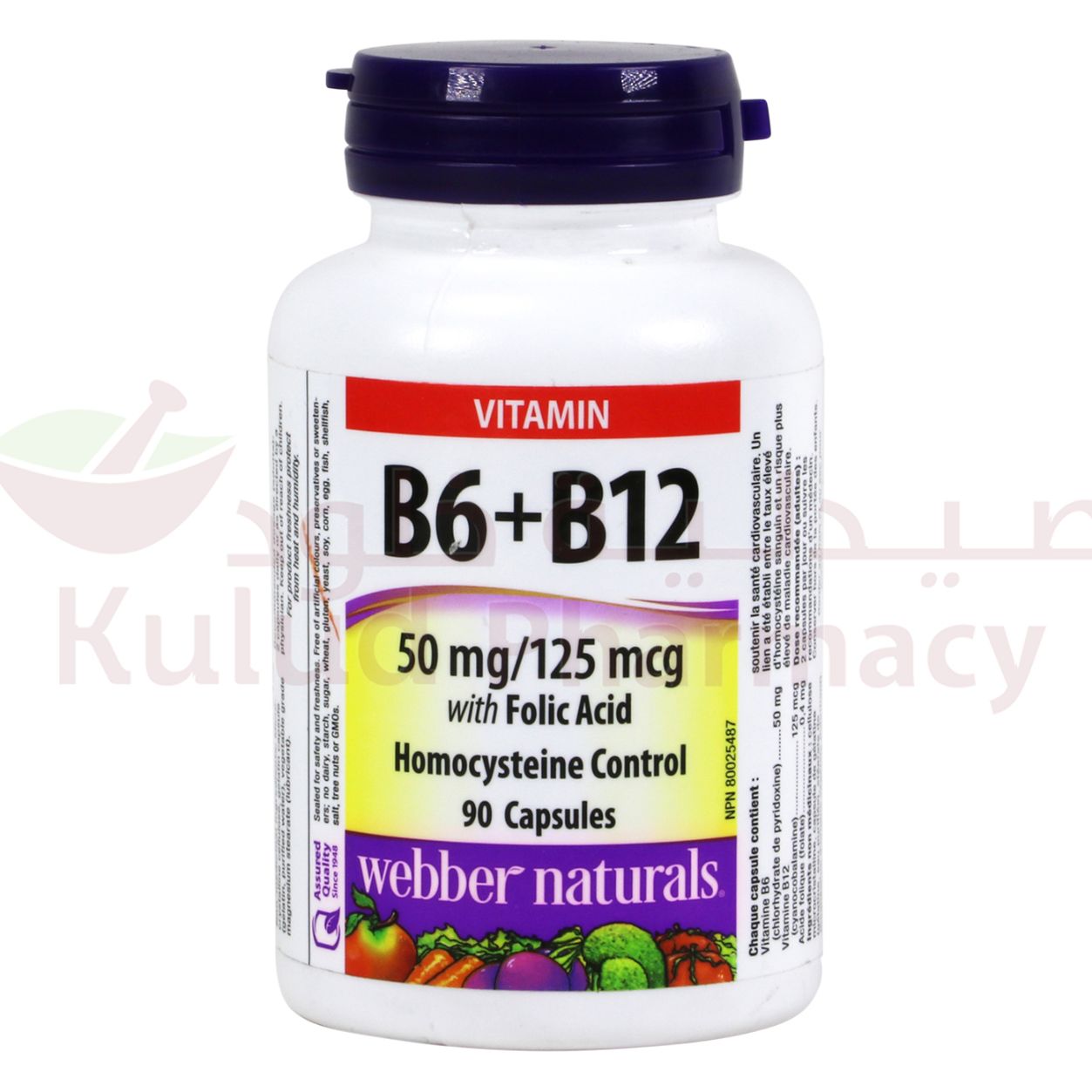 Webber Naturals Vitamin B6 B12 With Folic Acid Capsule 90 PC | Kulud ...