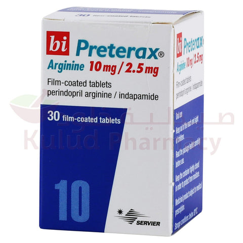 Buy Bi Preterax Arginine Tablet 10/2.5 Mg 30 PC Online - Kulud Pharmacy