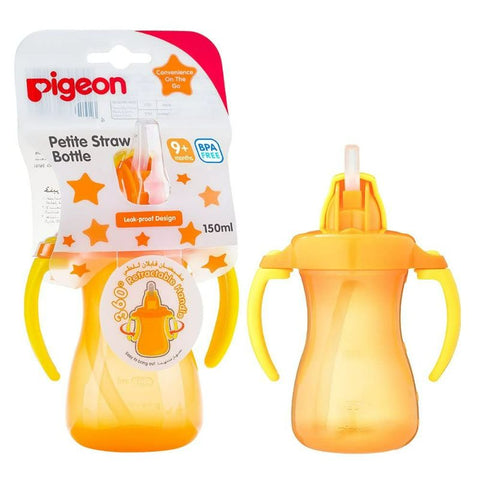 Buy Pigeon Petite Straw Bottle 150Ml, (Orange) 26151 Bottle Cleanser 200 Ml 3 PC Online - Kulud Pharmacy