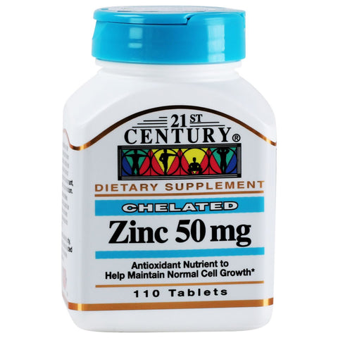 Buy 21St Century Zinc Tablet 50 Mg 110 PC Online - Kulud Pharmacy
