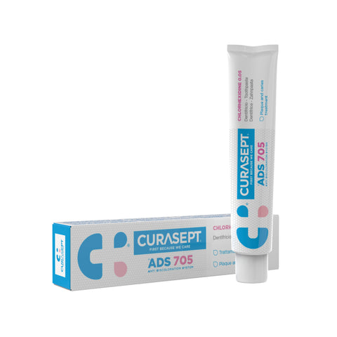 Curasept ADS 705 Gel Toothpaste 0.05% Chlorhexidine with Fluoride 75 ml