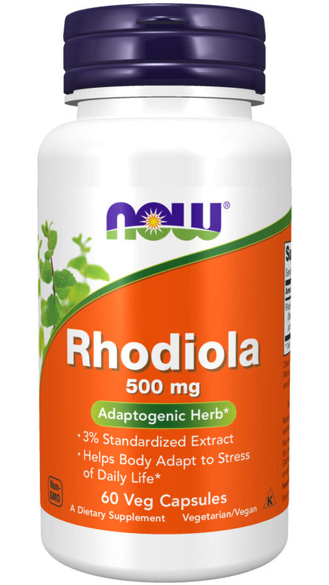 Now Rhodiola 500 Mg 60 Veg Capsules