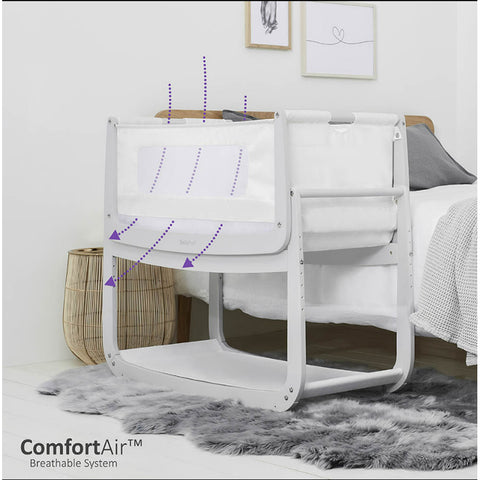 Snuzpod4 Bedside Crib (Haze Grey)