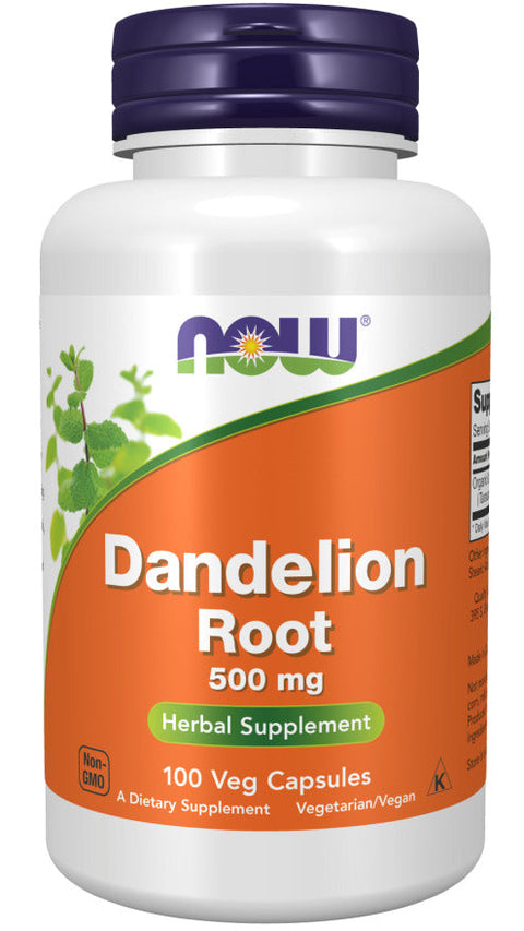 Now Dandelion Root 500 Mg 100 Capsules