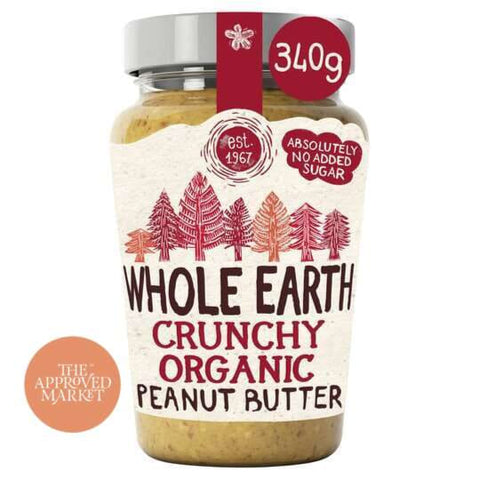 Whole Earth Organic Crunchy Peanut Butter 340g